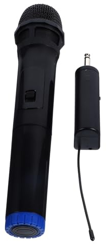 BAZEITFLOW Microfono in e Portatile Professionale per Nero Wireless Connessione con senza Fili e Corpo Plastica Canto All'aperto Performance Sul Palco