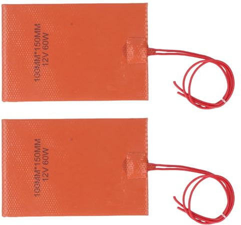 ViaGasaFamido Silikon-Heizkissen, 12 V, 60 W, Flexible Heizmatte mit Ni-Cr-Legierungsdraht für Industrieanlagen, 100 X 150 Mm, Konstante Temperatur Bis zu 200 °C