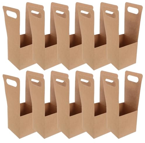 LIFKOME 30 Posavasos De Papel Kraft Portavasos De Cartón Corrugado Bandeja Portátil Para Bebidas Portavasos De Papel Color Marrón Claro Reutilizable