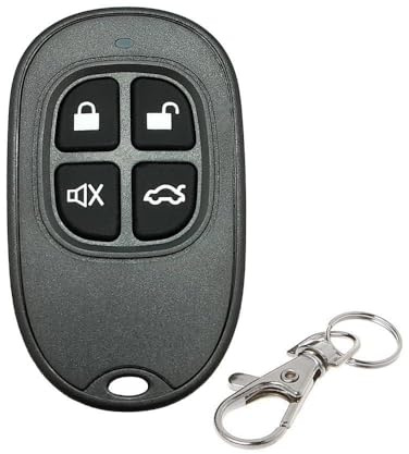 Gantch Copia telecomando universale duplicatore portachiavi per porta del garage, 433,92 MHz, ricambio per cancello elettrico, portachiavi YD (ABCD) (nero, lucchetto)
