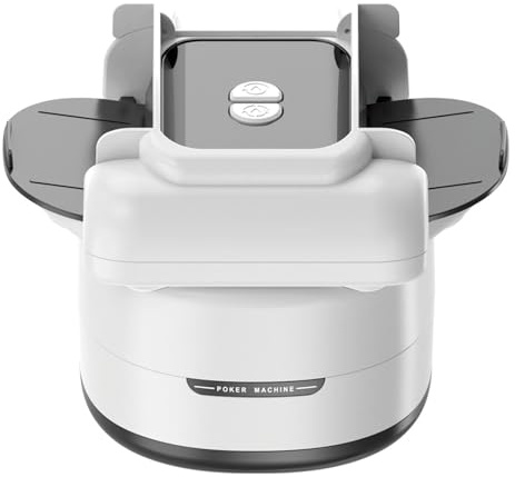 Kartenmischer, 4 Decks, automatischer Kartenmischer, USB-C wiederaufladbar, tragbar, wiederaufladbar, geräuscharm, Kartenmischmaschine für Uno, Blackjacks, Pokers Kartenspiele – 2 Decks pro Seite, max