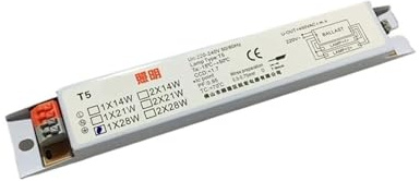 Balasto electrónico, Balasto electrónico T5 de amplio voltaje de 220-240 V CA, 28 W, balastos for lámparas fluorescentes, 50/60 Hz