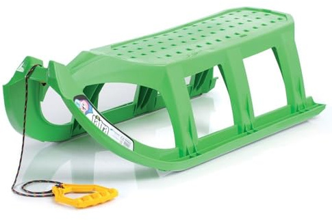 Prosperplast - Trineo alto con deslizadores de acero y cuerda modelo Tatra, color verde