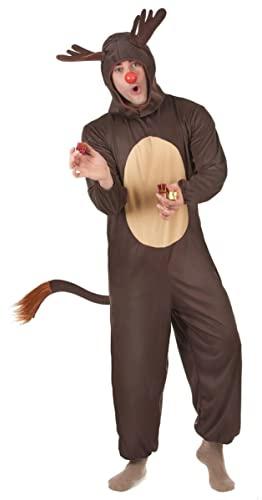 DEGUISE TOI KULTFAKTOR GmbH Rentier-Herrenkostüm Weihnachten braun L