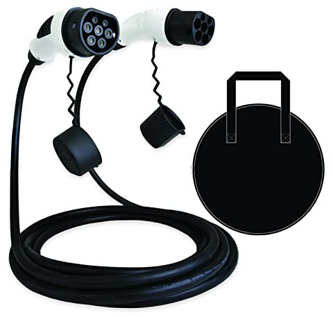 Duosida Câble de charge T2/T1 pour voitures électriques et PHEV - 16-32 A - 1-3 phasé - 3,7/11/22 kW - 5-8 m