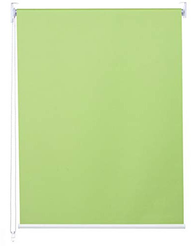 Rollo HWC-D52, Fensterrollo Seitenzugrollo Jalousie, 110x160cm Sonnenschutz Verdunkelung Blickdicht - hellgrün