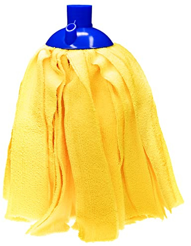 Microfibre XL Mop Head Replacement – Washable Twist Mop Refill for Kitchen, Bathroom & Laminate Floors – Super Absorbent with Yellow Stripes