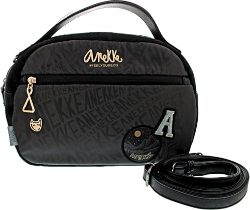 Anekke - Bolso Bowling Mujer - Bandolera Mediana Polipiel Mujer 2 Asas Cierre Cremallera - Cartera de Hombro Doble Asa - Colección Voice Nature Woods - Accesorios y Complementos Mujer - 30x20x16 cm