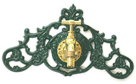 Graf von Gerlitzen Garten Wasser Zapfstelle Brunnen Kran Wasserhahn Wandbrunnen Zierrosette WTR-2G Kleiner kran