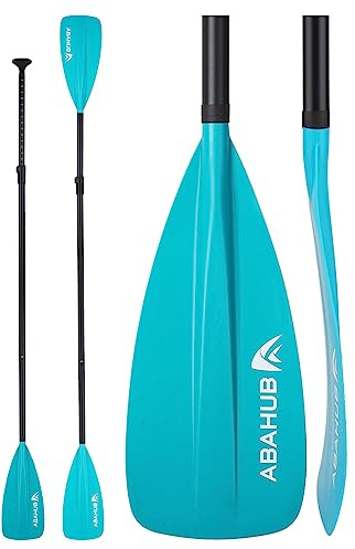 Abahub Pagaia SUP Alluminio Remi SUP Paddle Stand Up Paddle Telescopico 173-213 cm per Tavola da Surf Canoa SUP, Lama in Nylon di Plastica in Nero/Blu/Verde/Rosso/Arancione/Giallo (2 in 1 Pagaia)