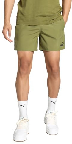 PUMA Herren ESS+ Tape Woven - Olive Green Gewebte Shorts, Olive Green, S EU