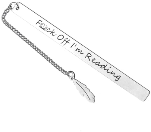 Aieino Funny Bookmarks, Stainless Steel, 13 x 1 cm, 1 Count for Book Lovers