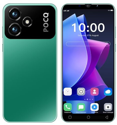 Smartphone Offerta del Giorno, 5.0 inch IPS Display, 16G ROM 128GB Espandibili Cellulare, Android 9.0, Dual SIM Economici Telefoni Mobile ,3G Cute Cellulari (M6Pro-Green)