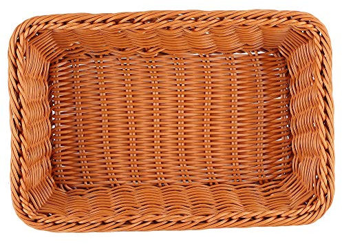 Cestini per il Pane Intrecciati Cestino per il Pane Rettangolare da Tavolo Cestini per il Cibo Cestini per la Conservazione degli Alimenti in Rattan per L'esposizione di Cibo per la(tromba del caffè)