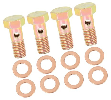 A ABSOPRO Raccords de frein avec adaptateurs de boulons banjo et rondelles M8x1.0mm (lot de 4)
