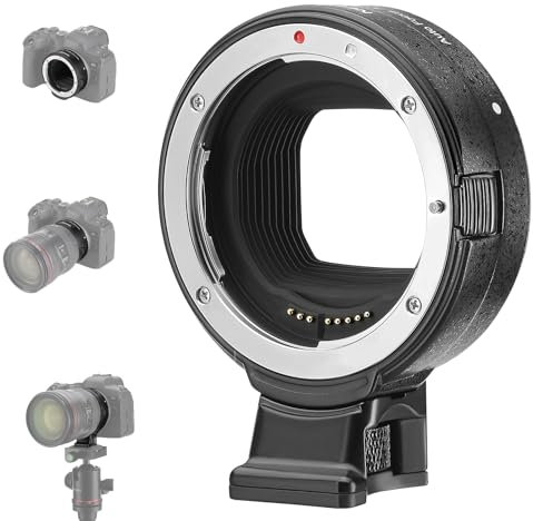 NEEWER EF to EOS R Mount Adapter, Autofocus Converter Ring Compatible with Canon EF/EF-S Lens to EOS R Ra RP R6 Mark II R6 R5 R3 R7 R10 R8 R50, Max Load: 4.4lb/2kg, NW-EF-EOSR