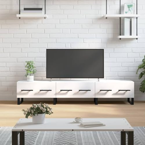 ShGaxin Meuble TV en bois d'ingénierie blanc 150 x 36 x 30 cm, meuble TV salon, meuble TV, meuble TV, modules de salon, meuble salon moderne 829172