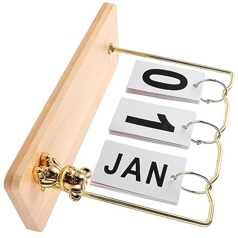 Generisch Tischkalender Zum Umblättern Aus Holz Große Weiße Tafel Tagesplaner Uhr Schreibtisch-standkalender Zum Umklappen Kalender-taschendiagramm Großer Kalender Schreibtischplaner Papier