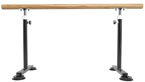 CAFIEDR Tragbare Ballettstange für Zuhause oder Zuhause, freistehend, verstellbar, 80–120 cm, für Tanz oder aktives Training, Ballettstange für Kinder und Erwachsene,Bl(Schwarz 100cm)