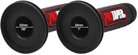 JiaWell 7/8 22mm Universal Powersports Griffe Motorrad HandleGrips Pro Dirt Pit Bike Griffe Kompatibel Mit Yamaha Honda Kawasaki BMW Suzuki ATV Pocket Bikes Mini Quads(Rot)