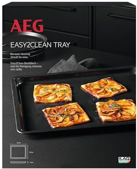 AEG Easy2Clean Backblech mit Antihaftbeschichtung, ohne Backpapier direkt auf dem Backofenblech backen, Keramikbeschichtung erleichtert Reinigung, PT/PF frei, COTE2CTRAY, BxTxH: 46,6 x 38,5 x 2,2 cm