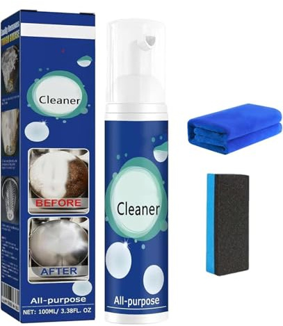 Spray espumoso de aceite altamente eficaz, spray de limpieza profunda de cocina sin enjuague, limpiador de espuma multiusos, spray removedor de aceite de cocina (1)