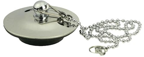 Tappo di scarico multifunzione per lavandino e vasca con catena da 50 cm, efficiente set di tappi per bagno e lavandino, con catena da 50 cm, soluzione igienica per uso domestico