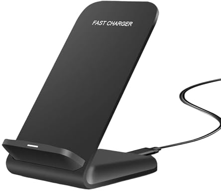 Cargador Inalámbrico - Estación De Carga | Soporte De Cargadores De Escritorio | Cargo por Inducción UNA MILLES Dispositivos para Uso DE CASA U Oficina, Teléfonos Inteligentes, Tabletas, Relojes