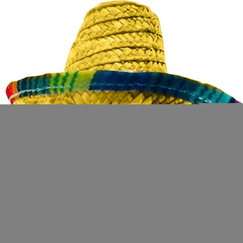 Sombrero festhattar – traditionella mexikanska halm- och filtfiesta hattar med brett brätte och justerbar hakrem | Storpack med lätta festhattar för de, mexikanska temafester och grupp