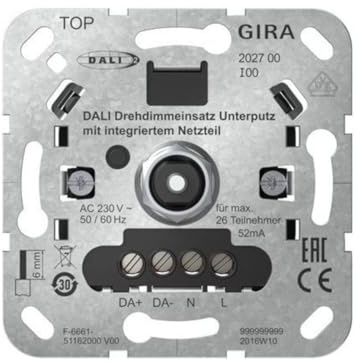 Gira 202700 DALI Drehdimmereinsatz UP Netzteil Einsatz