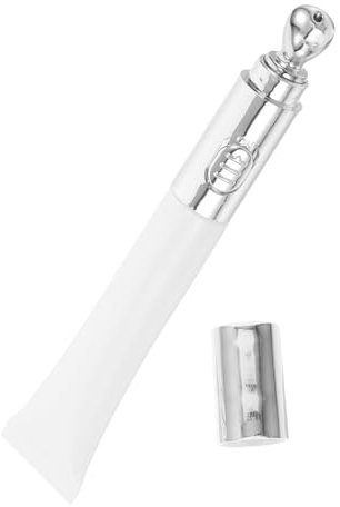 IMIKEYA Tube de Crème Contour des Yeux 20 Ml en Alliage de Zinc Embout de Massage Métallique Pompe Airless et Applicateur Plat Bouteille Tube de Voyage Polyvalente pour Gel Yeux Gloss