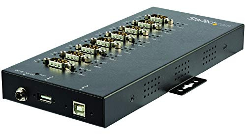 StarTech.com Adaptador Industrial USB a 8 Puertos Serie DB9 RS232 RS422 RS485 con Protección ESD de 15kV - Cable Conversor USB a Serial