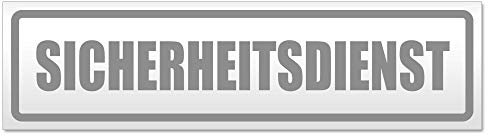Kiwistar - Autoaufkleber - Sicherheitsdienst - Hinweis Sticker selbstklebend für Kfz, Fahrrad, PKW, LKW - 30cm - Grau - Auto Aufkleber Heckscheibe, Stoßstange