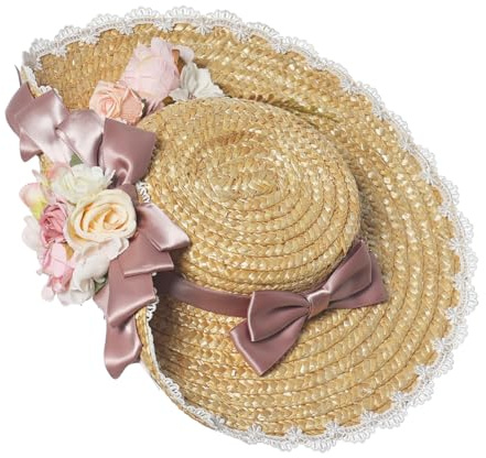 COSDREAMER Damen Viktorianischer klassischer Blumenhut (Pink)