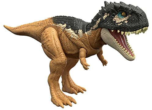 Jurassic World Skorpiovenator Ruge y Golpea, dinosaurio de juguete con movimientos y sonidos, regalo para niños +4 años (Mattel HDX37)