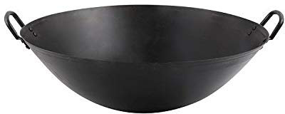 ZXFDMSWJ Poêle Wok en Fonte Wok Multifonctionnel Traditionnel à Double Poignée Grande Marmite en Fer Paroi Épaissie Wok Multifonctionnel en émail résistant aux Hautes Températures,31cm