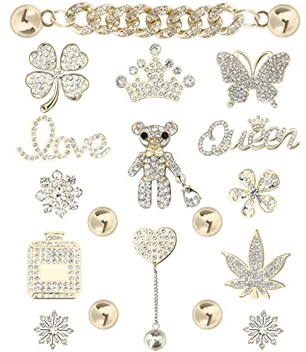 CUNUEN Strassstein Schuhanstecker Für Croc Schuh Anstecker Luxus Schmuck Diamant Schuhanhänger Zubehör Bling Charms Pins Für Clogs Dekorationen
