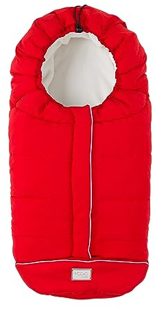 Nuvita 9545 Junior City | Sacco Universale per Passeggino | Perfetto per Bambini da 6 a 36 Mesi (100 cm) | Tessuto Vellutato e Massimo Comfort per il Tuo Bambino fino a -10°C | Rosso
