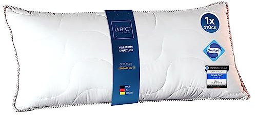 LILENO HOME Kopfkissen 40x80 cm – ideal für 135x200 cm Bettdecken – waschbar bei 95 °C, antibakteriell