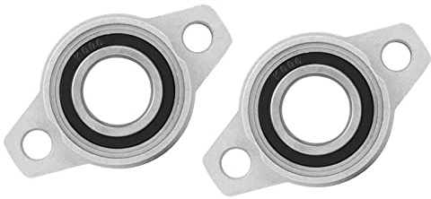 HiPicco Cuscinetto a blocchetto di cuscino, 2 pezzi, KPL006, con flangia, foro da 30 mm, autolineante in lega di zinco, per diametro di 30 mm