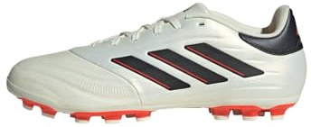 adidas Unisex Copa Pure II League Artificial Grass Boots, Ivory / Core Black / Solar Red, 40 EU