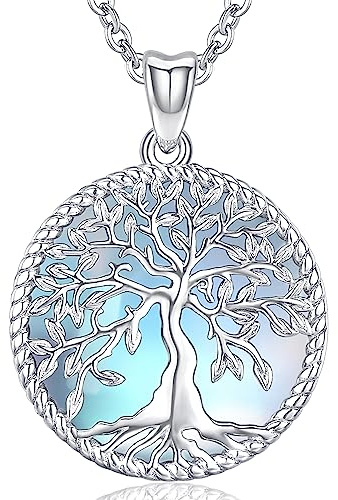 Friggem 925 Sterling Silber Baum des Lebens Halskette, Baum des Lebens Anhänger Schmuck für Damen Mutter Mädchen mit Geschenkbox
