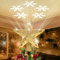 TEPENAR Puntale per albero di Natale con proiettore a forma di fiocco di neve rotante 3D,2 in 1,con stelle glitterate dorate,luci LED per casa,vacanze,feste,decorazioni per albero di Natale (dorato)