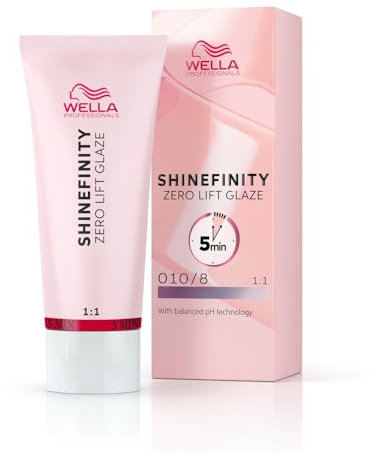Wella Professionals Shinefinity Glaze – Haarschonende Tönung – demi-permanent, pH-neutral & ohne Ammoniak - Für natürlichen Glanz bis zu 20 Haarwäschen – vegan – 10/8 Opal Flash – 60ml