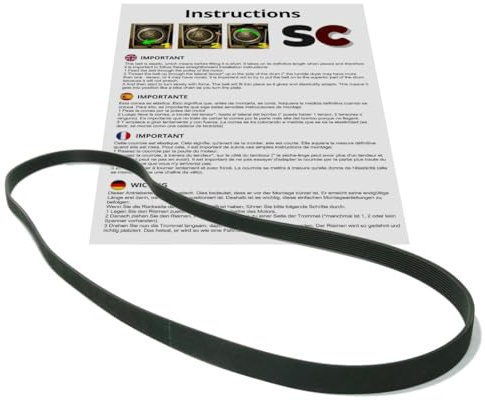 SC Solocorreas - Waschmaschinenriemen kompatibel (5EPJ 1210 / EPJ 1210/1210 J/EL 1210 J5 / 1210 PJE / 1210 J5 / 1210 J5 MAEL / 1210 PJ)