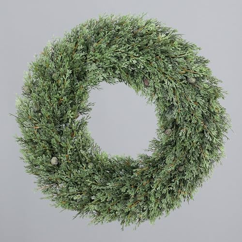 Seidenblumen Roß Zypressenkranz mit Früchten 56cm DP künstlicher Kranz Zypresse Zeder Tanne Kunststoff Spritzguss