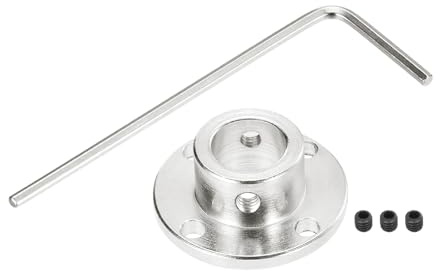 sourcing map 1 pz 12 millimetri flangia accoppiamento connettore rigido guida modello accoppiatore accessorio albero asse raccordi con mini chiave esagonale e vite di fissaggio per fai da te RC