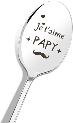 Regalo di nonno di Natale, regalo per nonno, cucchiaino da caffè in acciaio inox, regalo per festa dei grandi papà, personalizzato, regalo per il nonno nonno, festa del nonno, regalo di compleanno di