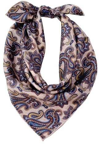 Prettystern Unisex handrolliertes SeidenHalstuch Seide Nickituch Bandana für Damen Herren
