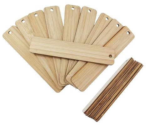 Blanko-Lesezeichen aus Bambus, 11,9 cm, unlackiert, zum Gravieren, DIY-Geschenke und Lesezeichen, leichte Maserung und Größenvariationen für natürlichen Bambus, 20 Stück